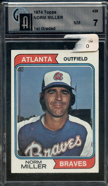 1974 TOPPS 439 NORM MILLER GAI NM 7