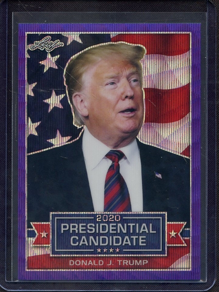 2019 LEAF 2020 PRESIDENTIAL PRISMATIC PURPLE WAVE DONALD J. TRUMP 4/15