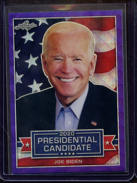 2019 LEAF 2020 PRESIDENTIAL PRISMATIC PURPLE WAVE JOE BIDEN 4/15