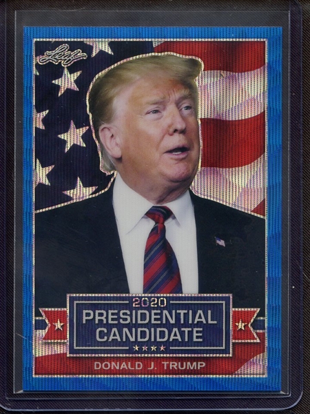 2019 LEAF 2020 PRESIDENTIAL PRISMATIC WAVE BLUE DONALD J. TRUMP 18/20