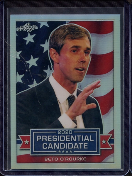 2019 LEAF 2020 PRESIDENTIAL PRISMATIC SILVER BETO O'ROURKE