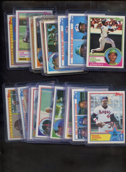 (20) 1983 TOPPS STAR & HOF LOT W/HENDERSON, BRETT, SEAVER ETC