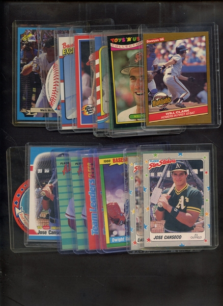 (17) STAR & ROOKIE LOT W/ CLARK, MCGWIRE, DAVIS