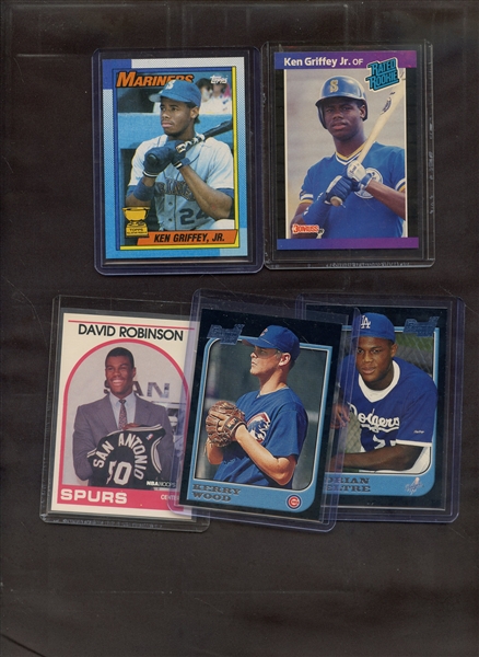 (5) ROOKIE LOT W/ GRIFFEY BELTRE ROBINSON