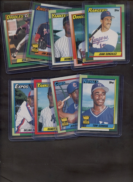 (9) 1990 O-PEE-CHEE LOT W/GONZALEZ WILLIAMS