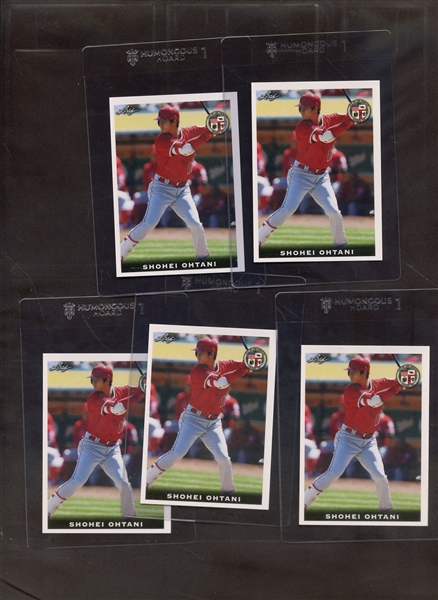 (5) 2018 LEAF NATIONAL ROOKIE-01 SHOHEI OHTANI