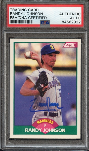 1989 SCORE TRADED 77T SIGNED RANDY JOHNSON PSA/DNA AUTO AUTHENTIC