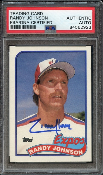 1989 TOPPS 647 SIGNED RANDY JOHNSON PSA/DNA AUTO AUTHENTIC