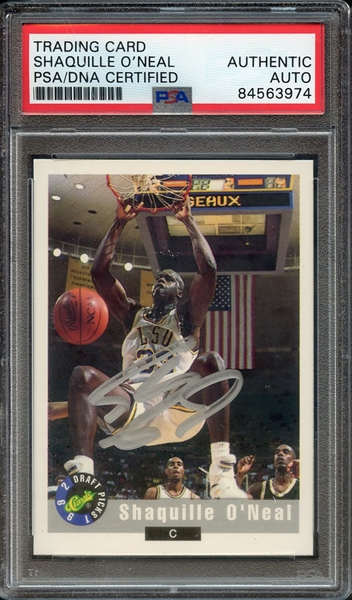 1992 CLASSIC 1 SIGNED SHAQUILLE O'NEAL PSA/DNA AUTO AUTHENTIC