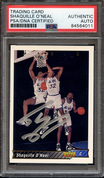 1992 UPPER DECK 220 SIGNED SHAQUILLE O'NEAL PSA/DNA AUTO AUTHENTIC