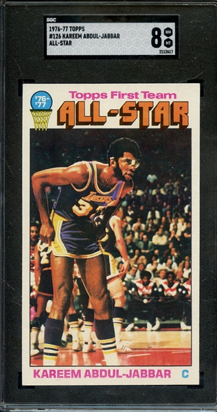 1976 TOPPS 126 KAREEM ABDUL JABBAR ALL STAR SGC NM-MT 8