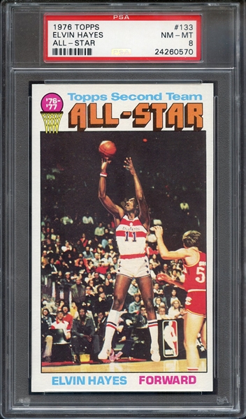 1976 TOPPS 133 ELVIN HAYES ALL-STAR PSA NM-MT 8