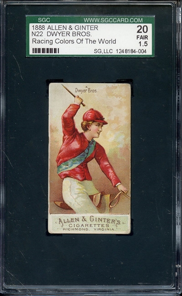 1888 ALLEN & GINTER N22 DWYER BROS RACING COLORS OF THE WORLD SGC FAIR 20 / 1.5