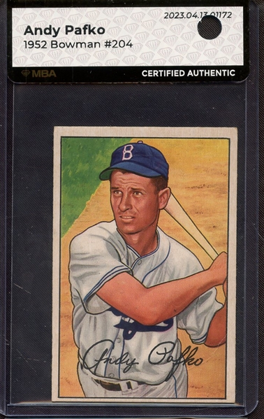 1952 BOWMAN 204 ANDY PAFKO MBA