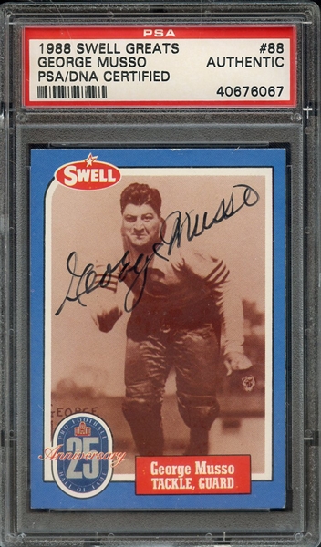 1988 SWELL GREATS SIGNED GEORGE MUSSO PSA/DNA AUTO AUTHENTIC