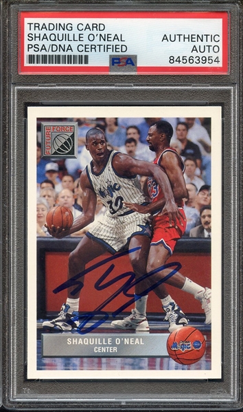 1992 UPPER DECK MCDONALD'S P43 SIGNED SHAQUILLE O'NEAL PSA/DNA AUTO AUTHENTIC