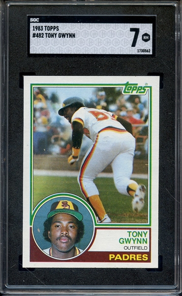 1983 TOPPS 482 TONY GWYNN SGC NM 7