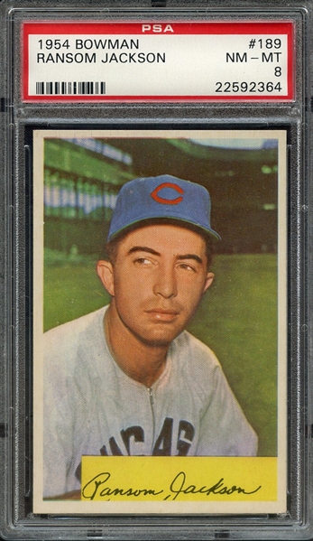 Lot Detail - 1954 BOWMAN 189 RANSOM JACKSON PSA NM-MT 8