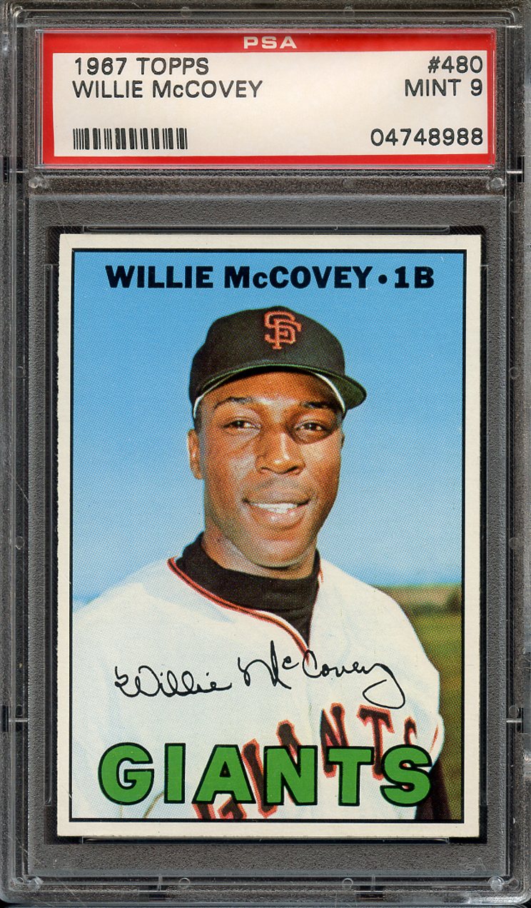 Lot Detail - 1967 TOPPS 480 WILLIE McCOVEY PSA MINT 9