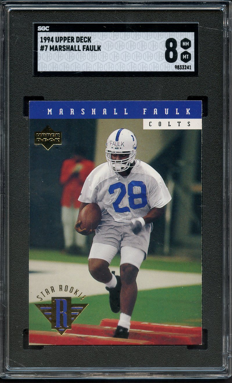 Lot Detail 1994 Upper Deck 7 Marshall Faulk Sgc Nm Mt 8