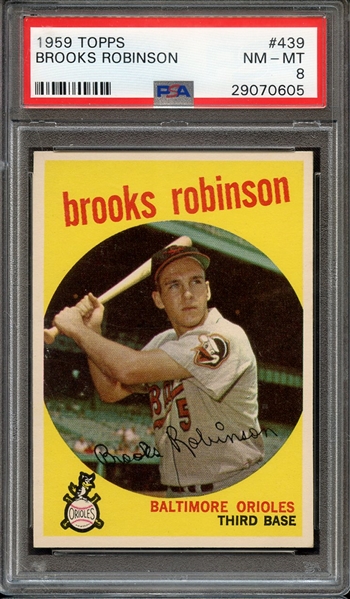 1959 TOPPS 439 BROOKS ROBINSON PSA NM-MT 8