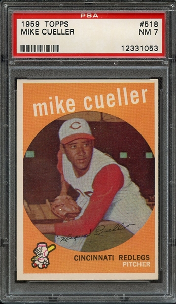 1959 TOPPS 518 MIKE CUELLER PSA NM 7
