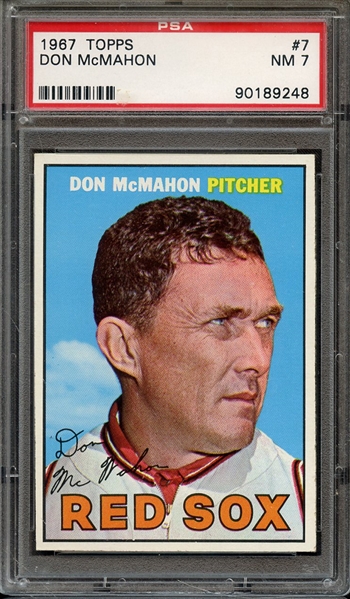 1967 TOPPS 7 DON McMAHON PSA NM 7
