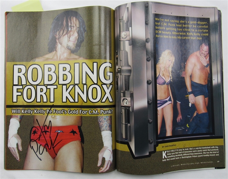 Lita Sabu CM Punk Signed WWE WWF Magazine June 2007 JSA TT80090