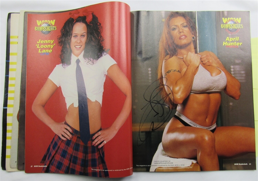 Trish Stratus Torrie Wilson Lita Stacy Kiebler +8 Signed WWE WWF Magazine JSA TT80097