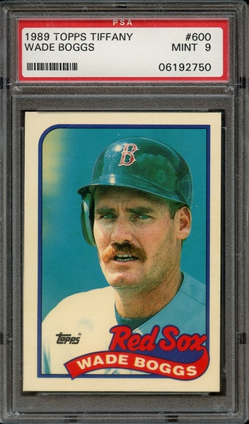 1989 TOPPS TIFFANY 600 WADE BOGGS PSA MINT 9