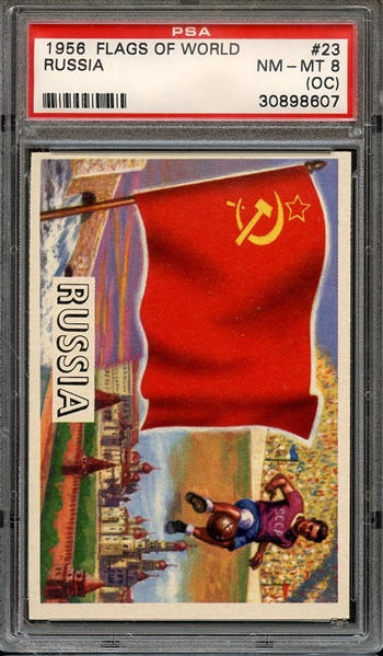 1956 FLAGS OF WORLD 23 RUSSIA PSA NM-MT 8 (OC)