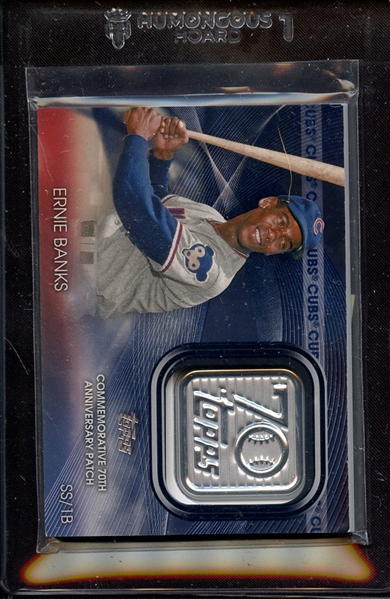 2021 TOPPS 70TH ANNIVERSARY COMMEMORATIVE PATCH ERNIE BANKS