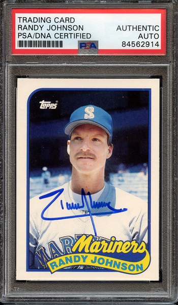 1989 TOPPS TRADED 57T SIGNED RANDY JOHNSON PSA/DNA AUTO AUTHENTIC