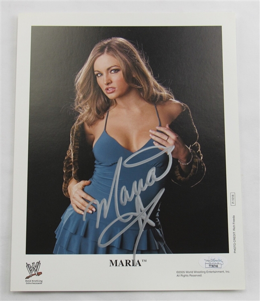 Maria kanellis WWE Diva Signed Auto Autograph 8x10 Photo JSA TT56746