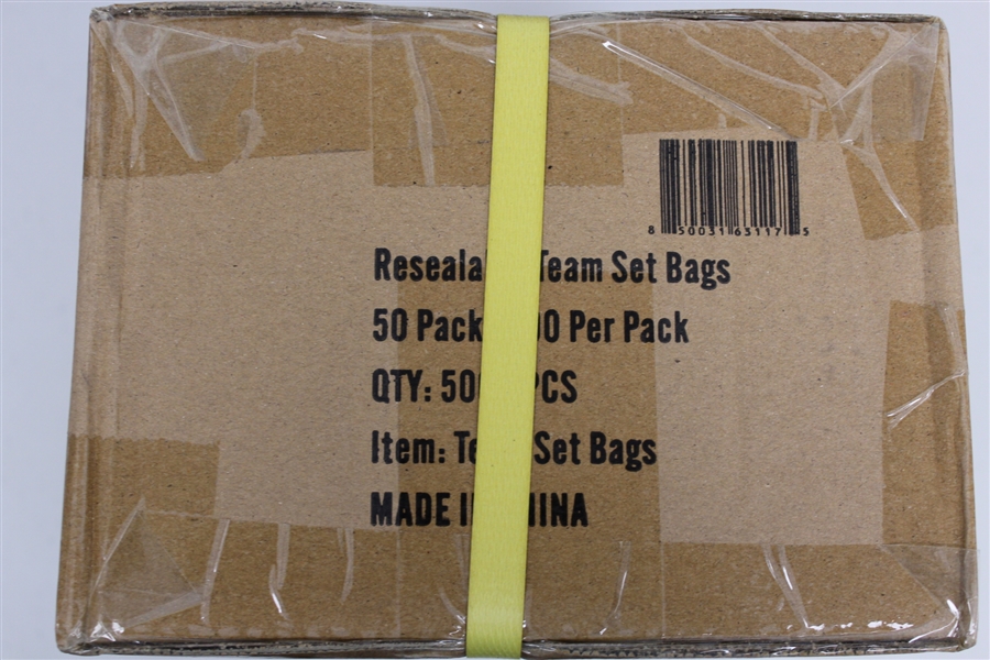 (5000) Humongous Hoard Team Set Bags Holds Top Loaders -Case 50 Packs of 100