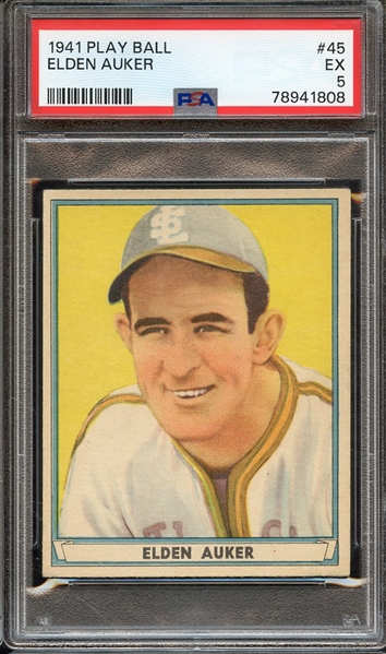 1941 PLAY BALL 45 ELDEN AUKER PSA EX 5