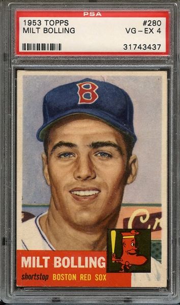 1953 TOPPS 280 MILT BOLLING PSA VG-EX 4