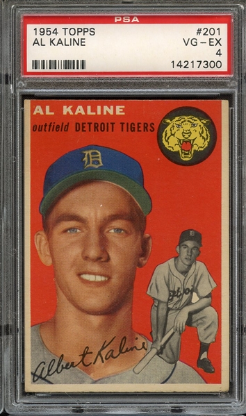 1954 TOPPS 201 AL KALINE PSA VG-EX 4