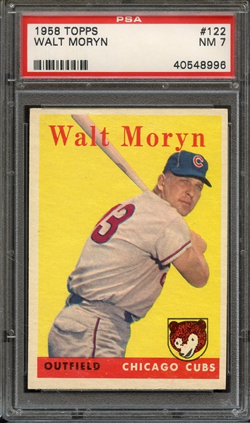 1958 TOPPS 122 WALT MORYN PSA NM 7