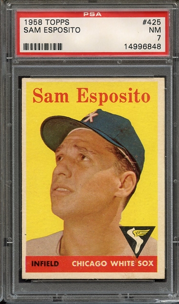 1958 TOPPS 425 SAM ESPOSITO PSA NM 7