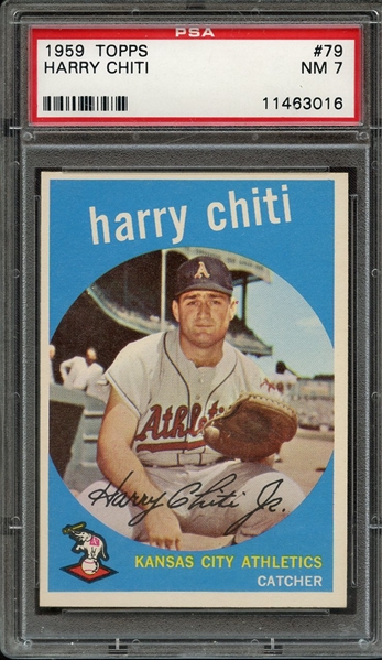 1959 TOPPS 79 HARRY CHITI PSA NM 7