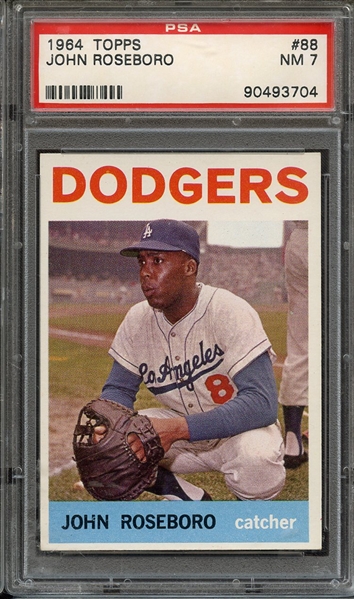 1964 TOPPS 88 JOHN ROSEBORO PSA NM 7