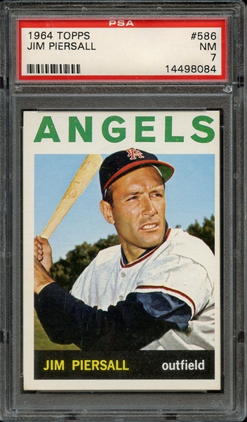 1964 TOPPS 586 JIM PIERSALL PSA NM 7