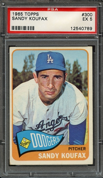 1965 TOPPS 300 SANDY KOUFAX PSA EX 5