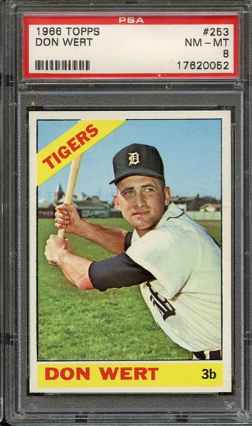 1966 TOPPS 253 DON WERT PSA NM-MT 8