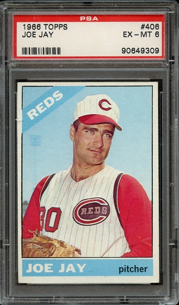 1966 TOPPS 406 JOE JAY PSA EX-MT 6