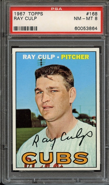 1967 TOPPS 168 RAY CULP PSA NM-MT 8