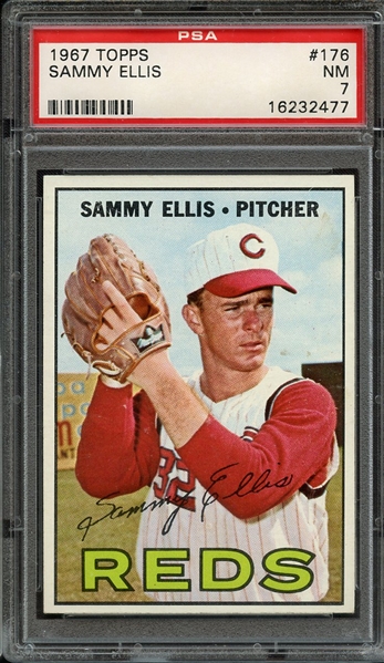 1967 TOPPS 176 SAMMY ELLIS PSA NM 7