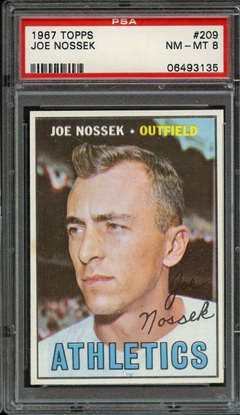 1967 TOPPS 209 JOE NOSSEK PSA NM-MT 8