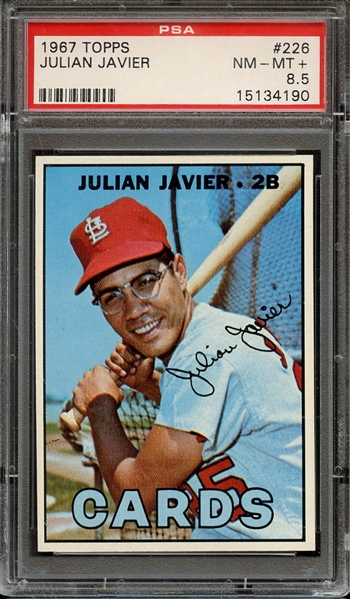 1967 TOPPS 226 JULIAN JAVIER PSA NM-MT+ 8.5